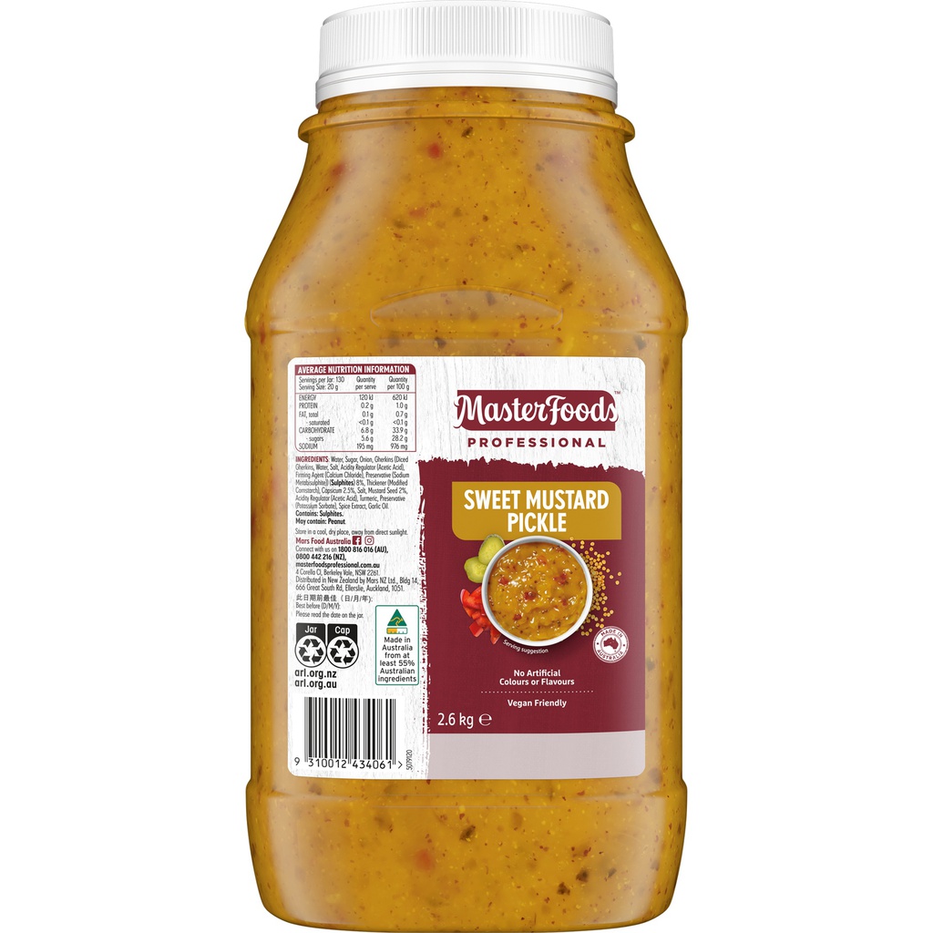 MasterFoods™ Professional Sweet Mustard Pickle Relish 2.6kg