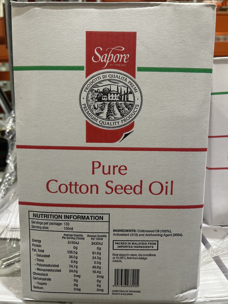 PURE COTTONSEED OIL 20LT (NO BUNG)