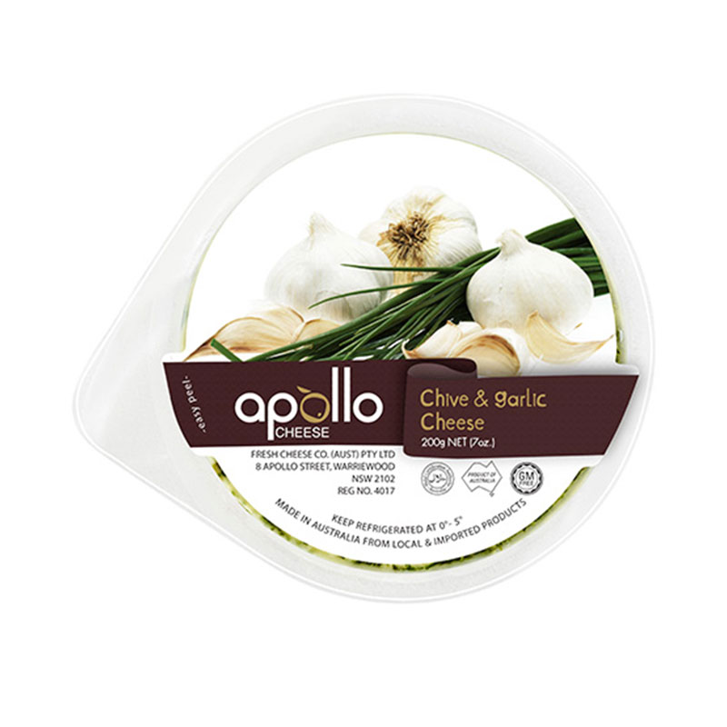 apollo cream cheese chive & garlic 12 x 125g [B]