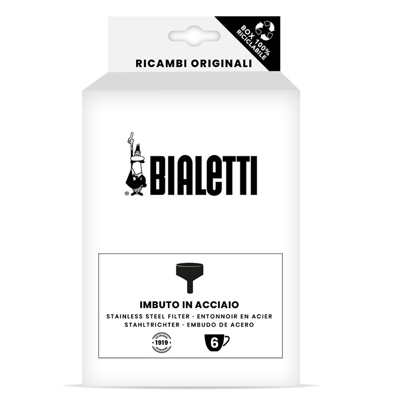 bialetti 800513 funnel stainless steel 6 cups x 6* [B]