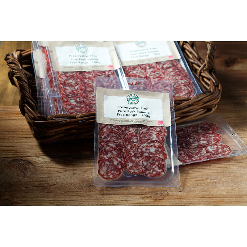 borgo salami pure pork p/f f/r 12 x 100g [B]