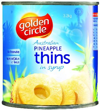 PINEAPPLE THINS IN SYRUP 3KG