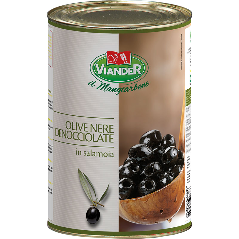 viander olives spanish (pitted) black 4.3kg [U]