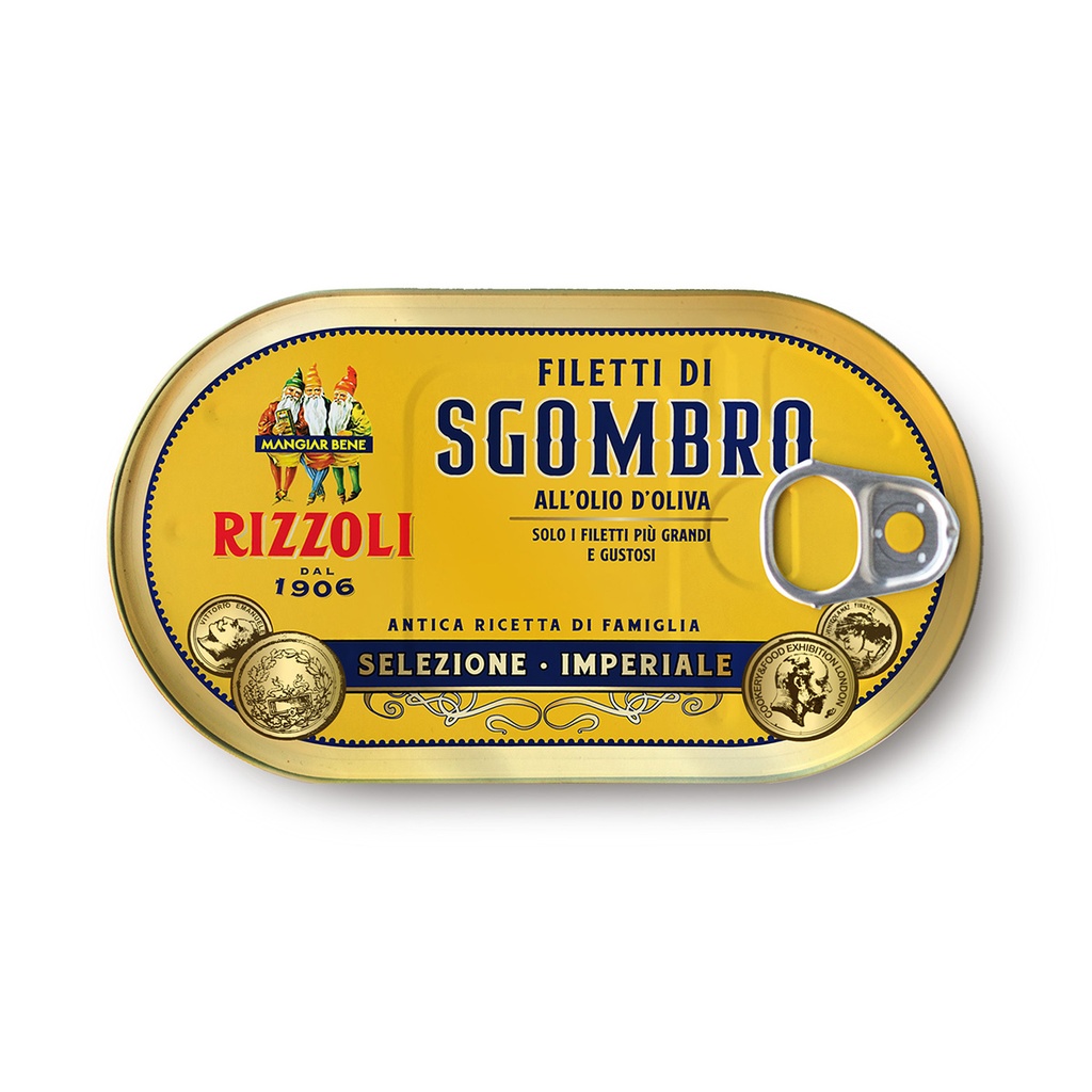 rizzoli 315 mackerel fillets in olive oil 10 x 160g [B]