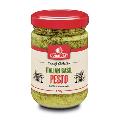 sandhurst pesto basil 12 x 130g [B]