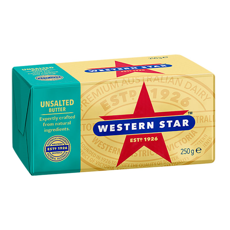 western star butter unsalted 32x250g [B]