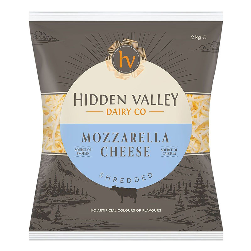 hidden valley mozzarella shredded 2kg (6) [U]