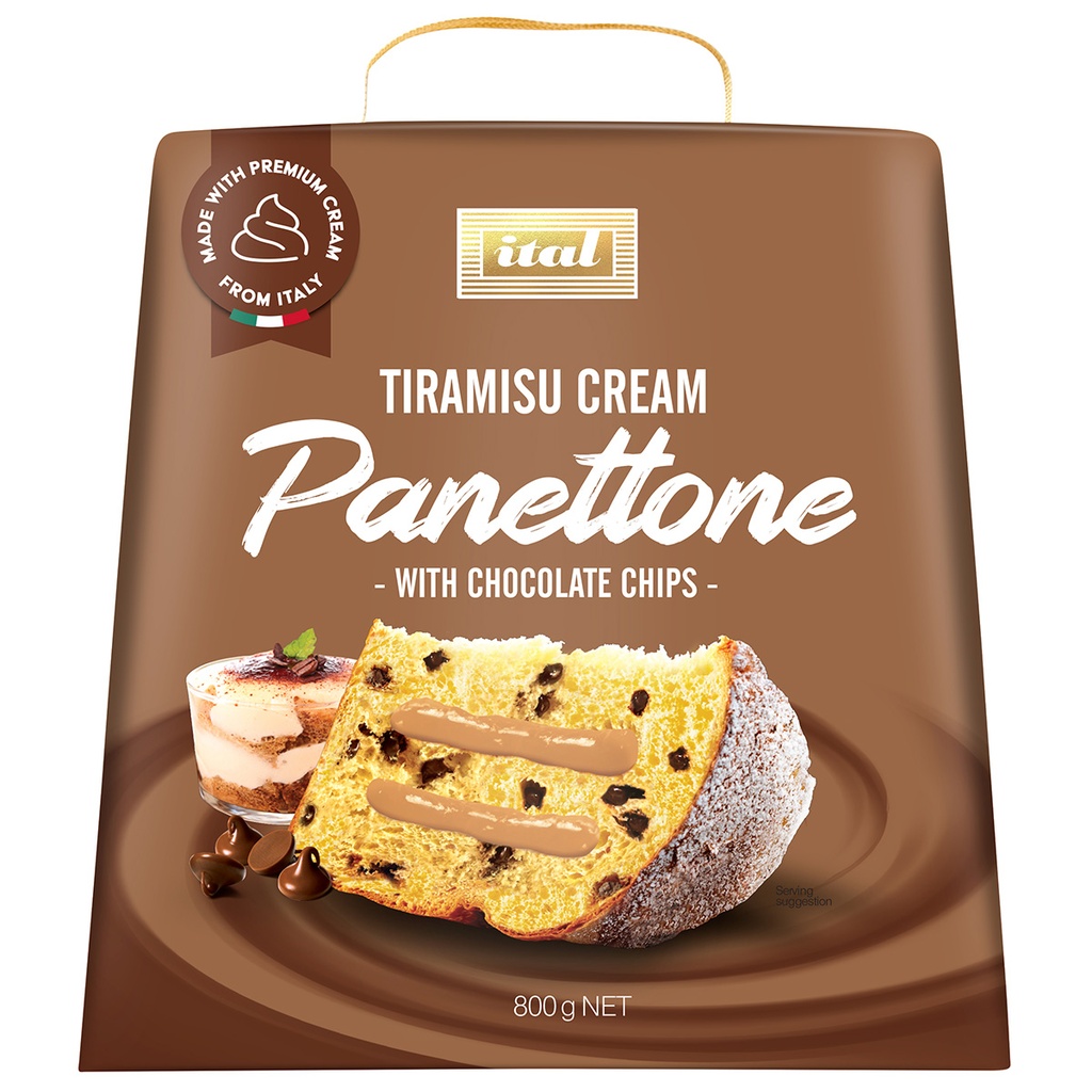 ital panettone tiramisu & choc chip (box) 800g*(6) [B][SI-TIRC8]