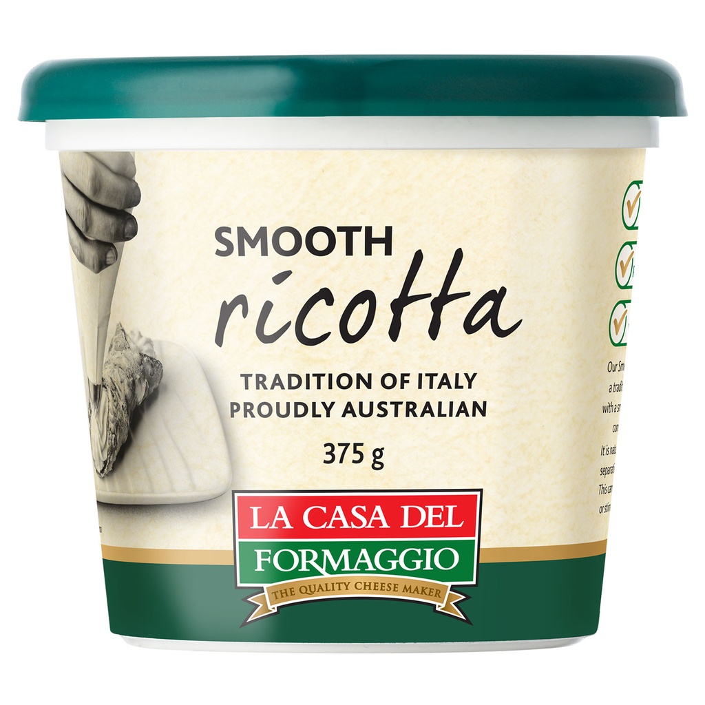 la casa smooth ricotta 6 x 375g [B]