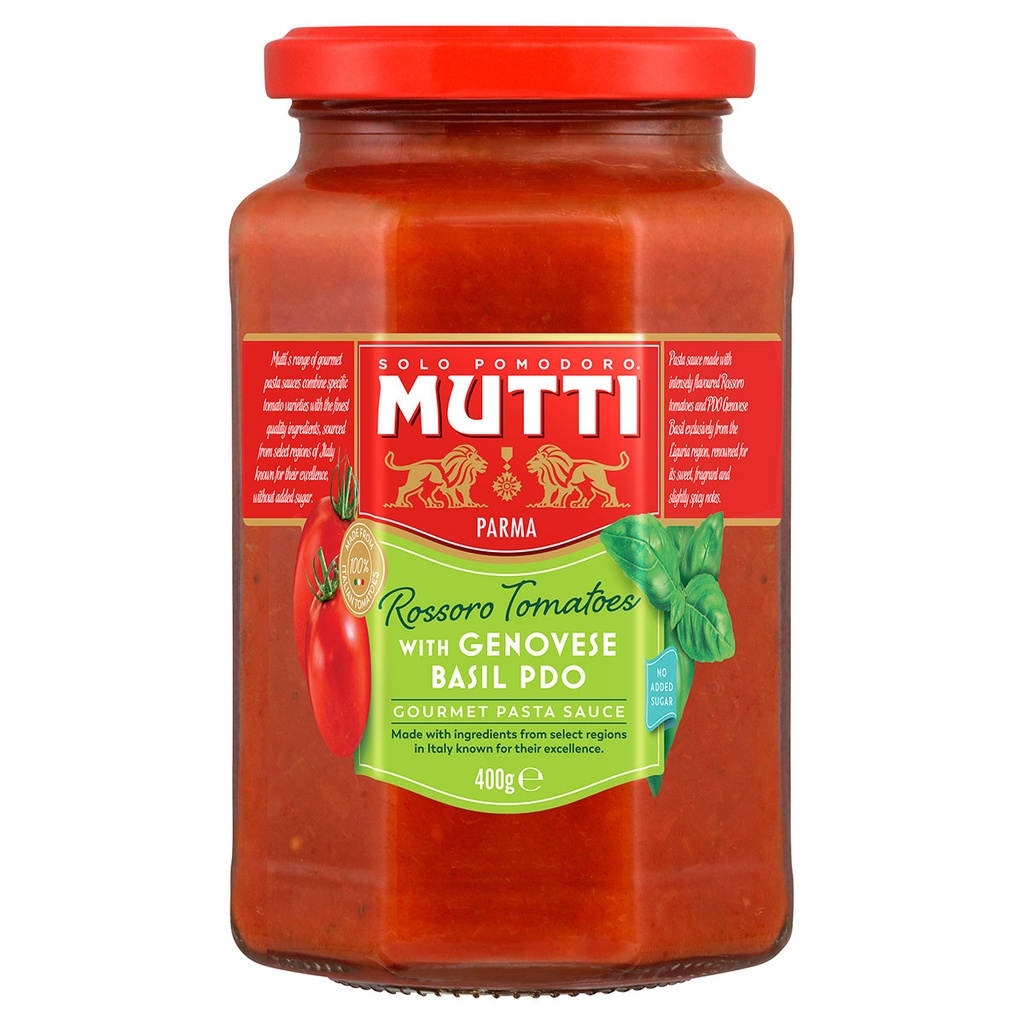 mutti gourmet pasta sauce with basil 6 x 400g [B]