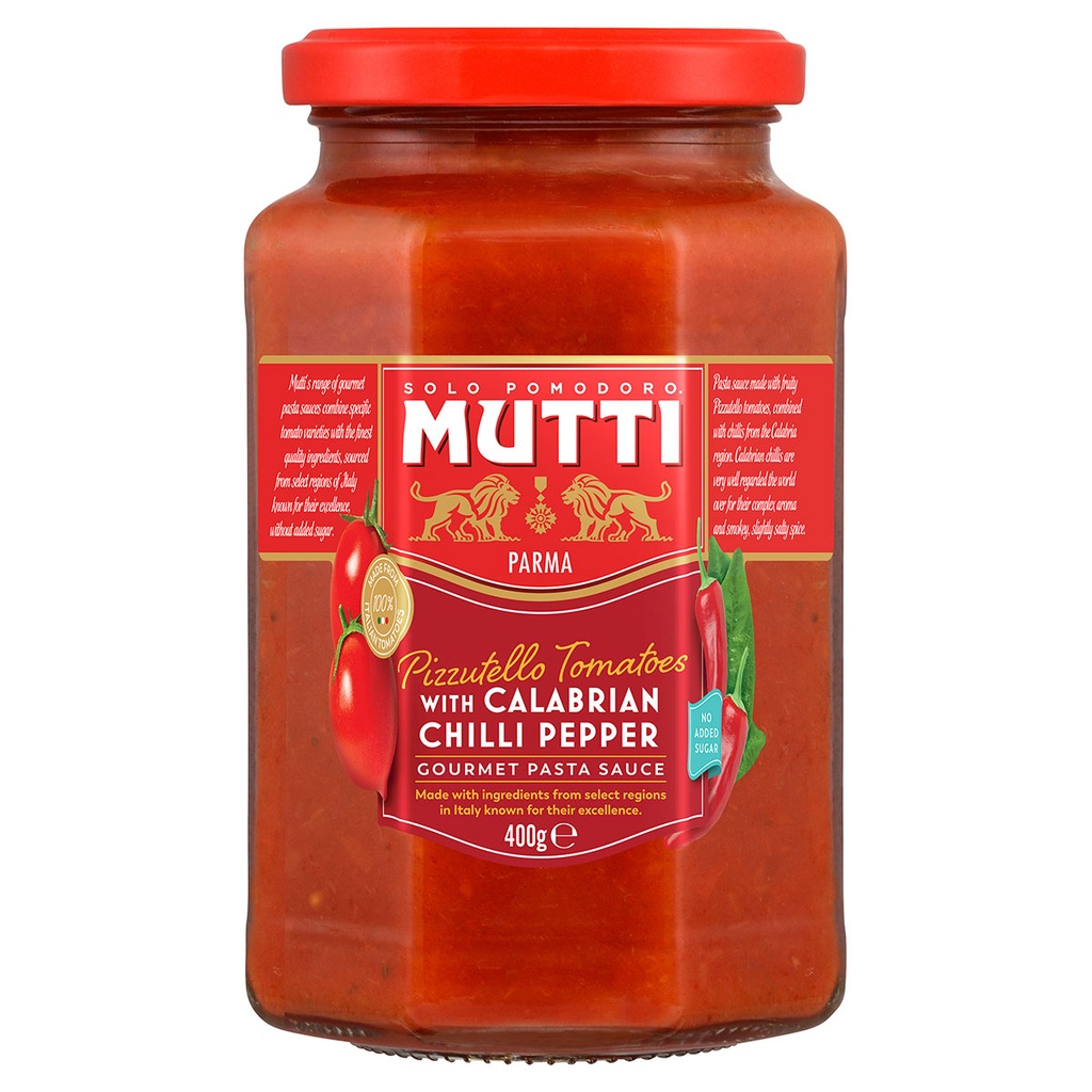 mutti gourmet pasta sauce with chilli 6 x 400g [B]