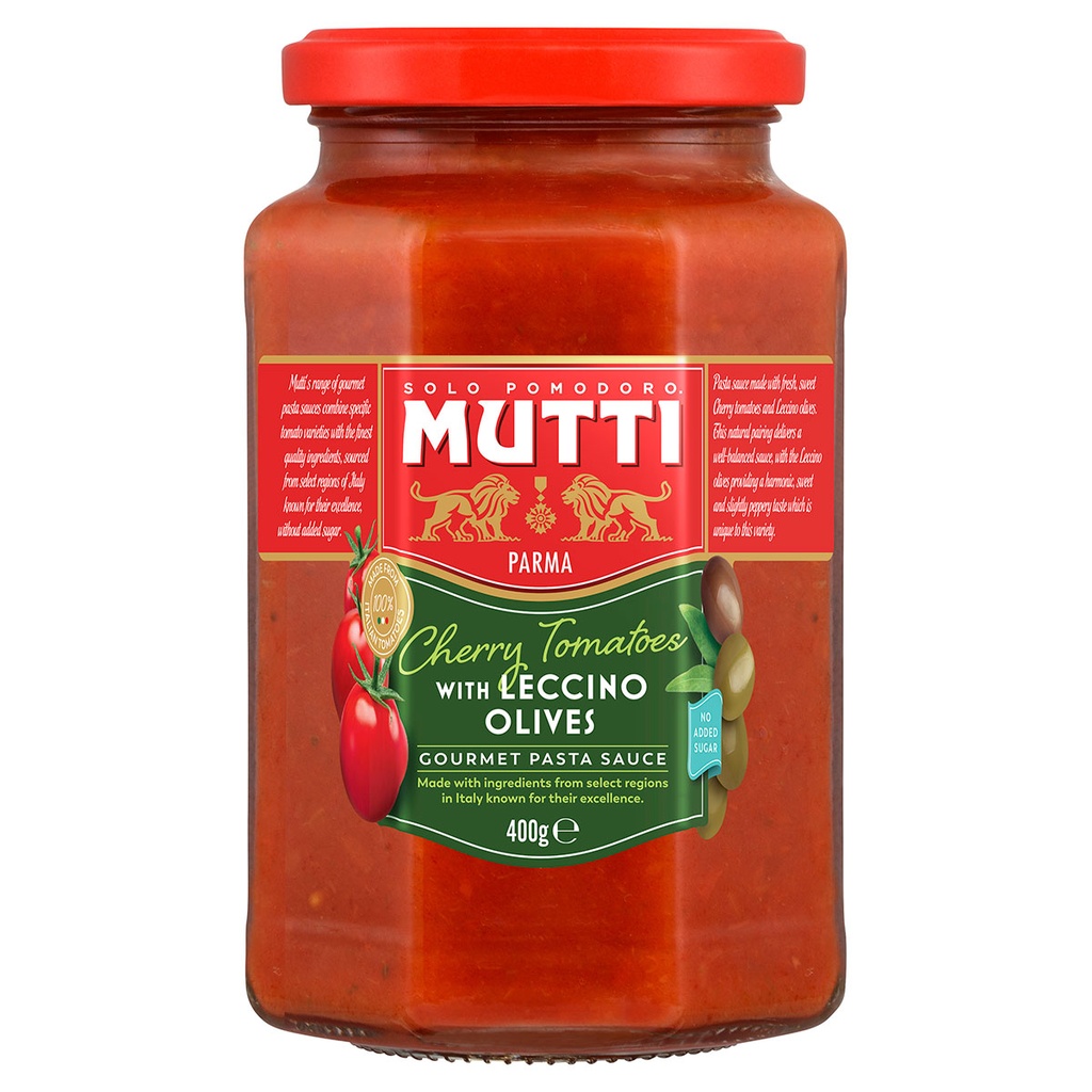 mutti gourmet pasta sauce with olive 6 x 400g [B]