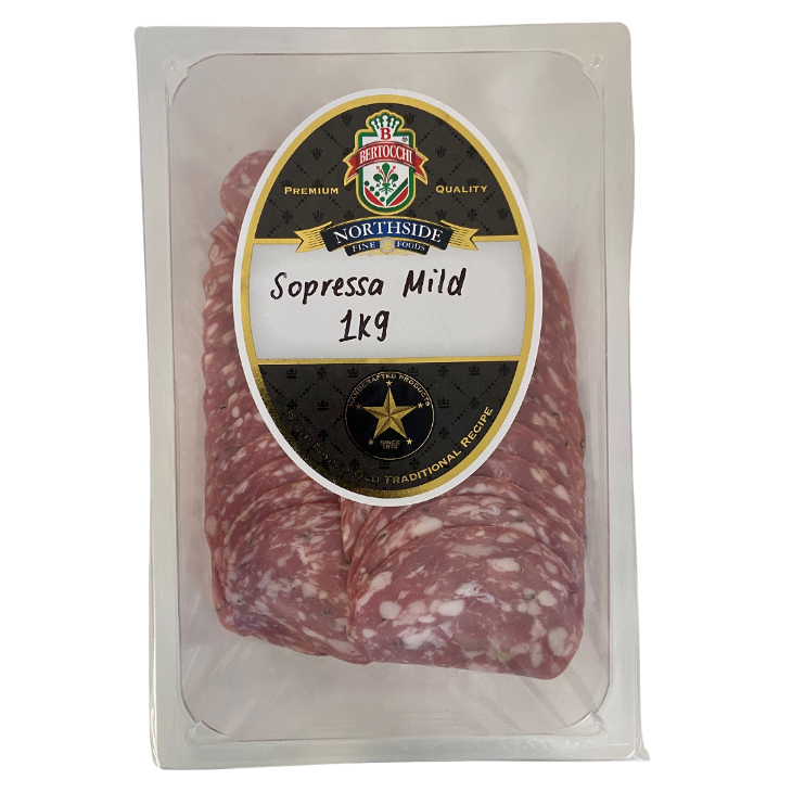 BERTOCCHI SOPPRESSA MILD SLICED 1KG