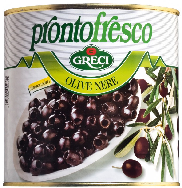 BLACK PITTED OLIVES 2.6KG