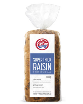 FOOD SERVICE THICK RAISIN TOAST 650GM X 6