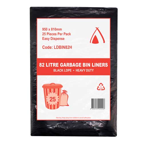 Heavy Duty Garbage Bags 82L x 25