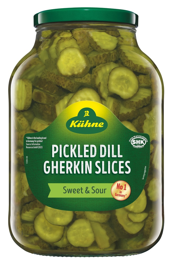 Kuhne 40893 Dill Pickled Gherkins Sliced 2650ml