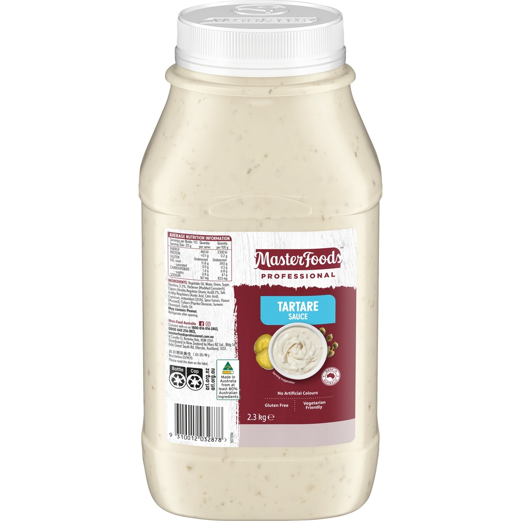 MasterFoods™ Professional Gluten Free Tartare Sauce 2.3kg