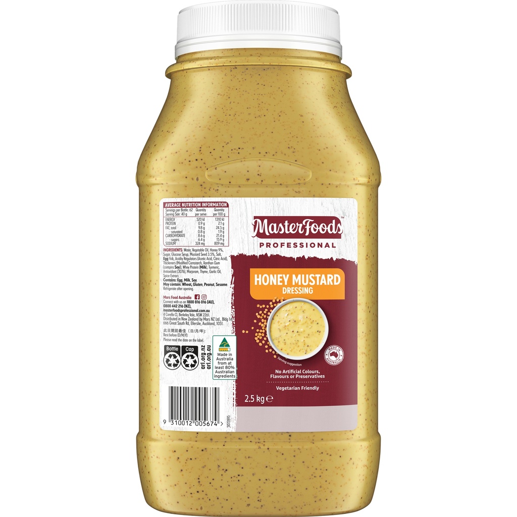 MasterFoods™ Professional Honey Mustard Dressing 2.5kg