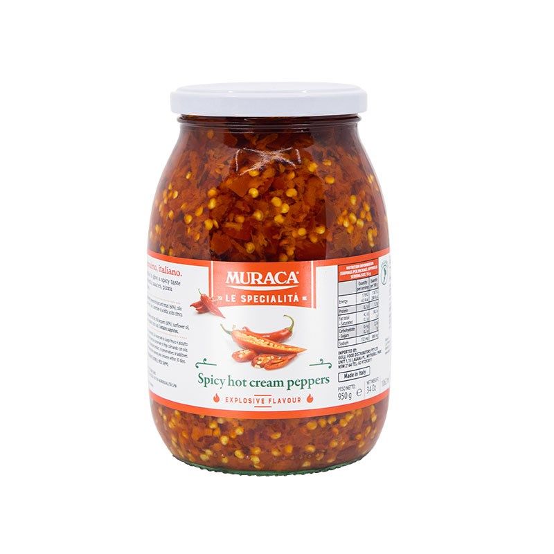 Italian Hot &amp; Spicy Chilli Cream Peppers Condiment 1062ml
