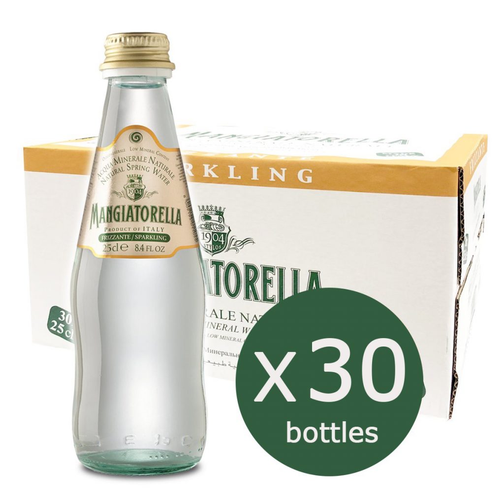 Mangiatorella SPARKLING natural water GLASS 30x 250ml