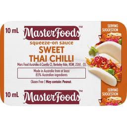 [MFDS/SCHILLPORT] MasterFoods Portion Control Squeeze On Sweet Thai Chilli Sauce 100x10ml