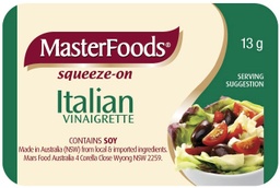 [MFDS/SQUEEZE/ITL] MasterFoods Portion Control Squeeze On Italian Vinaigrette Dressing 100x13g