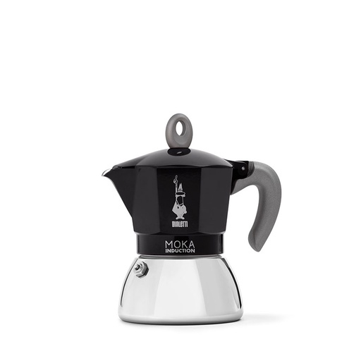 [BIAMOKINDBLK4] bialetti 6934 moka induction black 4 cup* [U]