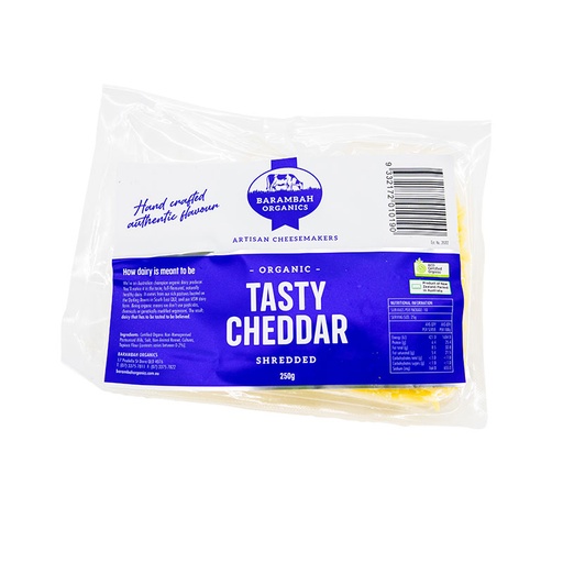 [BOCHESHR250] bo dumaresq riv cheddar shredded 250g[U]