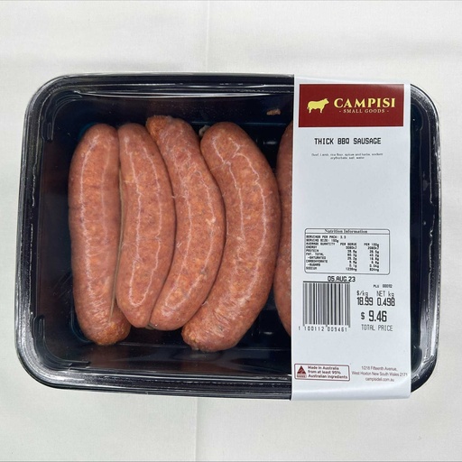 [CAMRETSAUBRETHIC] campisi RETAIL sausages breakfast thick r/w 500gm (8) [K]