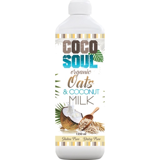 [COCOMILOATCOC1.25] cocosoul org GF oats & coconut milk 1.25l (6) [B]