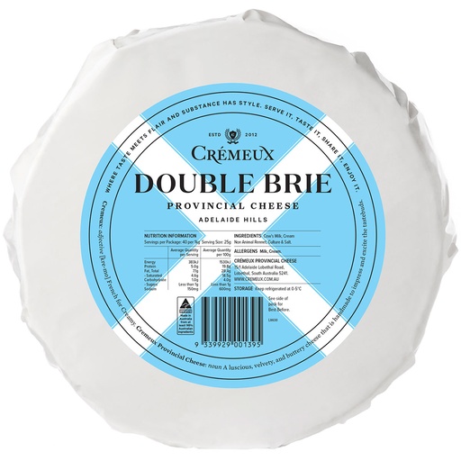 [CREBRIDOU1] cremeux double BRIE 2 x1kg [B]