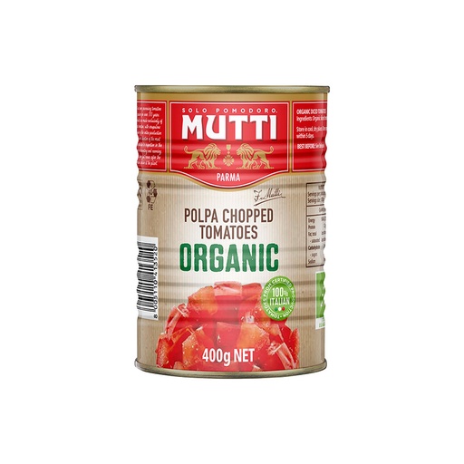 [MUTPOLCHOORG400] mutti polpa chopped organic 12x400g [B]