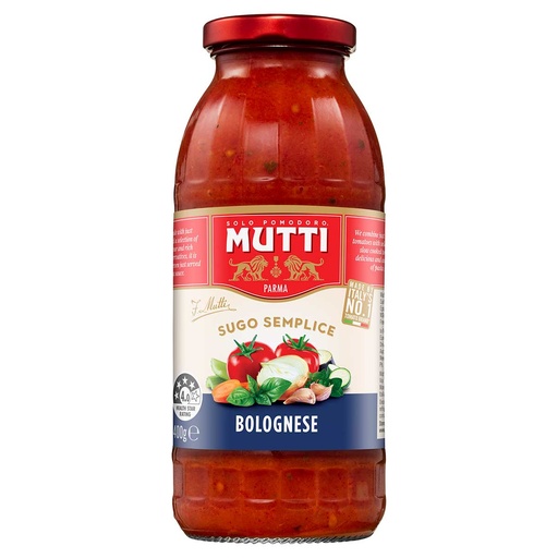 [MUTSIMSUGBOL] mutti sugo semplice bolognese 6 x 400g [B]