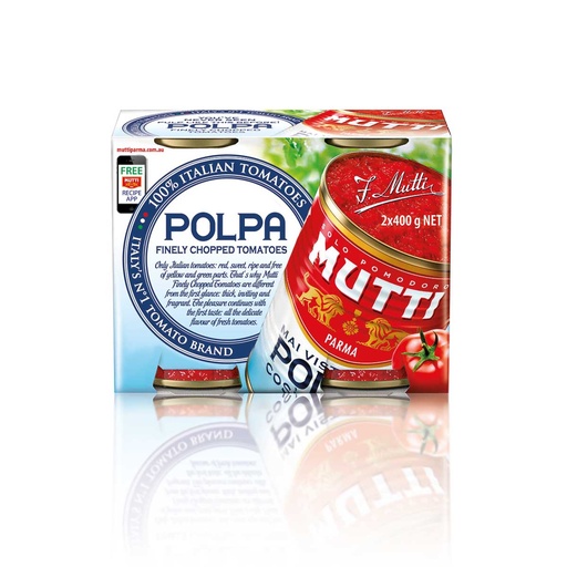 [MUTPOLCHO400TWI] mutti polpa chopped  400g twin pack x 3 [B]