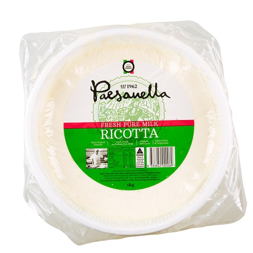 [PAERICPURFUL1] paesanella ricotta (pure milk)1kg (6)[U]