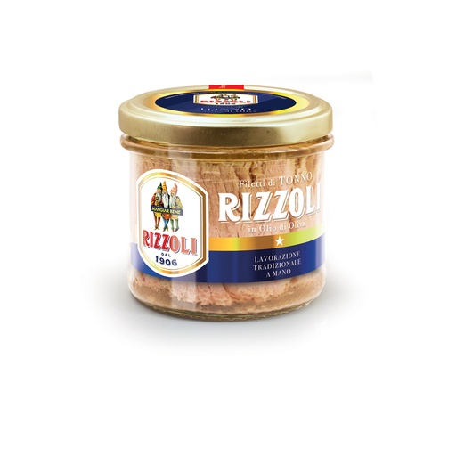 [RIZTUN130] rizzoli 443 tuna jar in olive oil  6 x 130g [B]