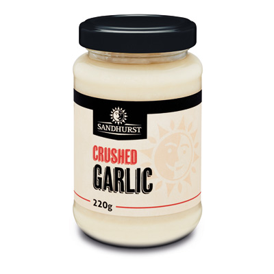 [SANGARCRU220] sandhurst garlic crushed 6 x 220g [B]