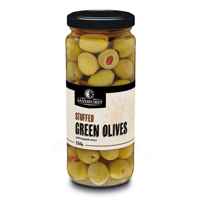 [SANOLIGRESTU350] shurst olives green stuffed 6 x 350g [B]