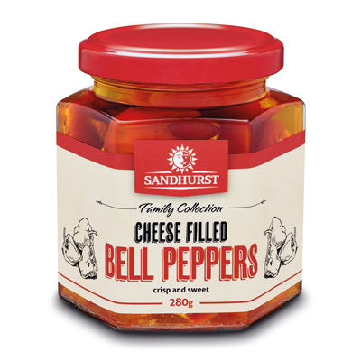 [SANPEPCHE280] shurst bell peppers w cheese 6x 280g [B]