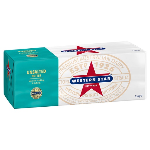 [WESBUTUNS1.5] western star butter unsalted 8 x1.5kg[B]