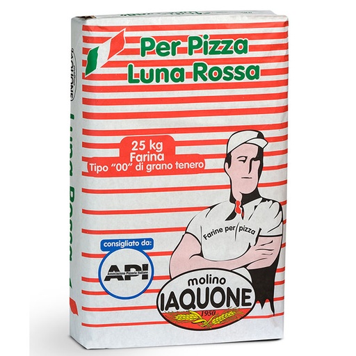 [IAQFLORED25] iaquone LUNA ROSSA RED flour per pizza 25kg [U]