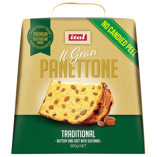 [ITAPANNOCANPEE900] ital panettone gold no candied peel(box) 900g*(6)[B][SI-PANMP9]