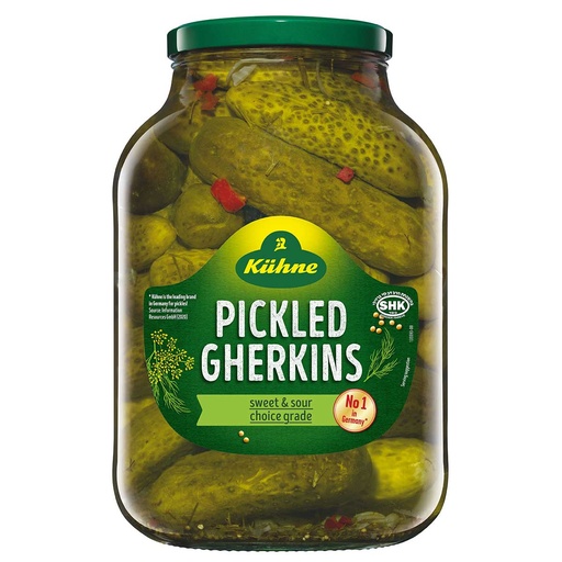 [KUHGHEPIC2.650] kuhne 40256 gherkins pickled 4 x 2650ml [B]