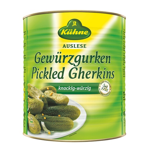 [KUHGHEPIC9.7] kuhne 40046 gherkins pickled 9700g [U]