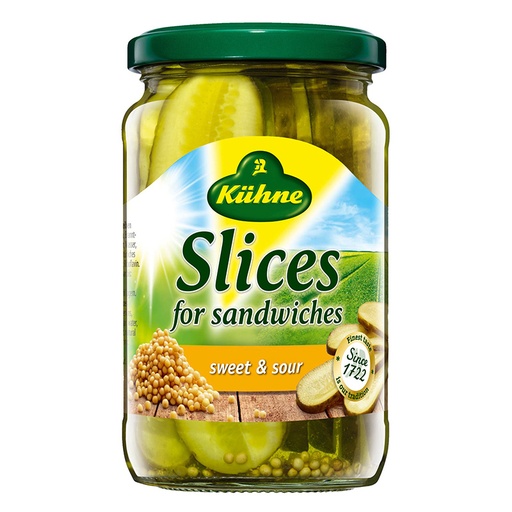 [KUHSANSLI330] kuhne 40105 sandwich slices 6x330ml [B]