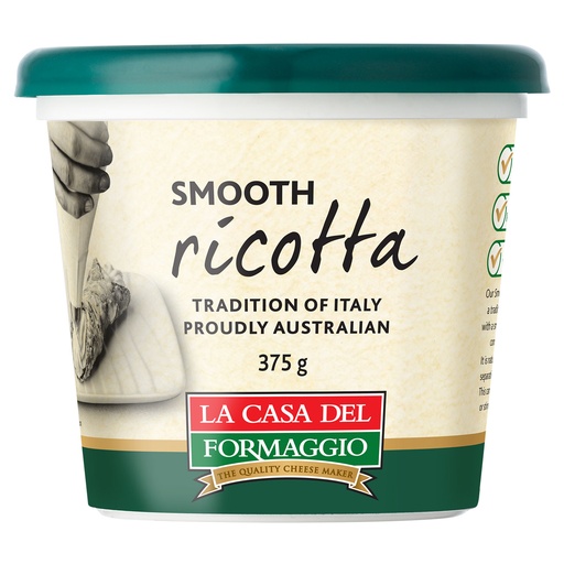 [LACASRICSMO375] la casa smooth ricotta 6 x 375g [B]