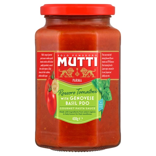 [MUTGOUPASBAS] mutti gourmet pasta sauce with basil 6 x 400g [B]