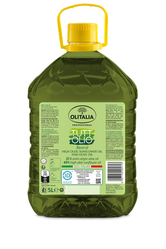 [OLITTUTT5L] OLITALIA TUTTOLIO BLEND 51% Extra Virgin Olive Oil/49% Sunflower Oil 5L PET [U]