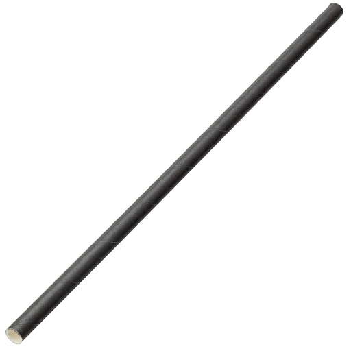 [STRAWS_PAPER_JUM] BLACK JUMBO PAPER STRAWS 10mm Dia x 197mm X 2500